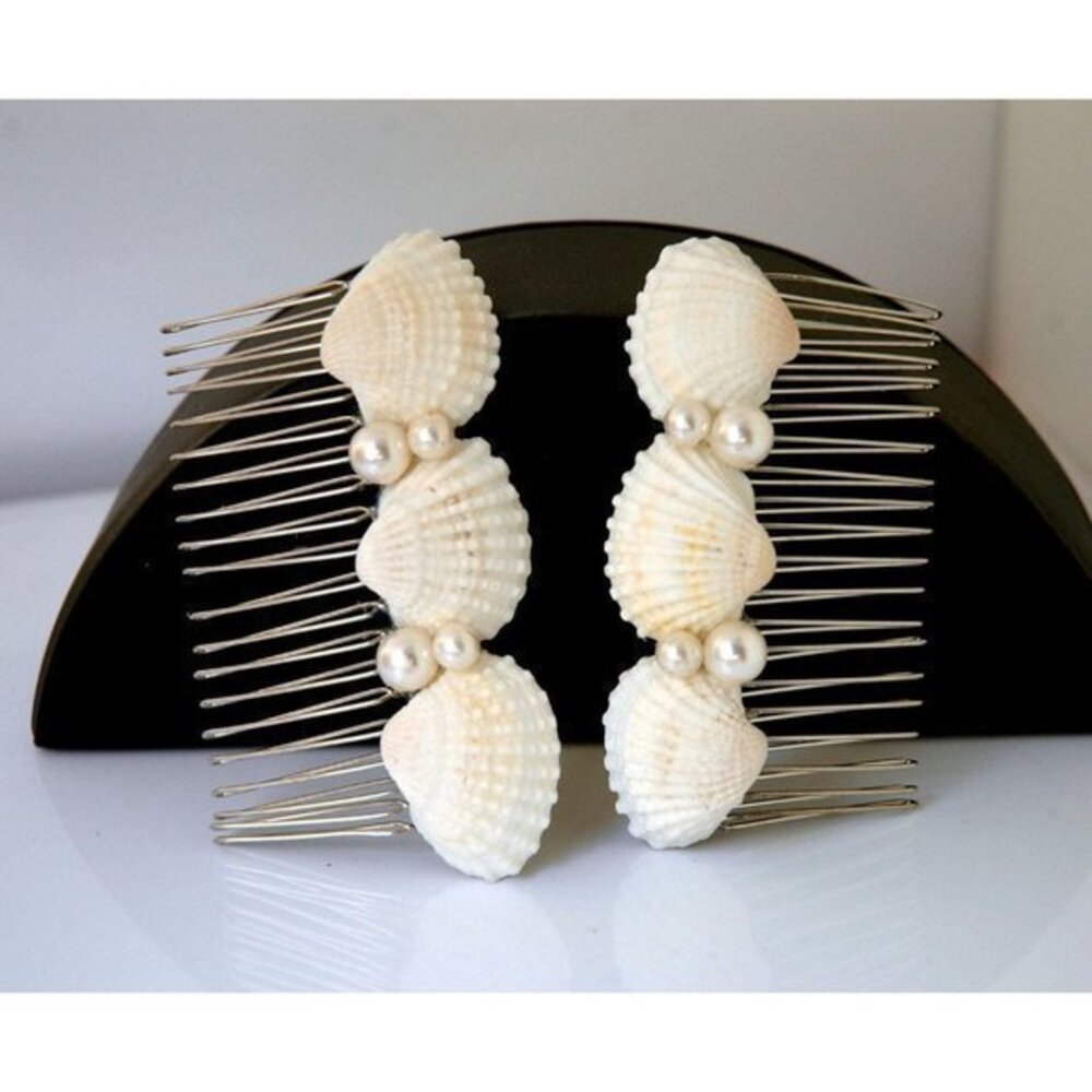Shell Hair Comb Beach Wedding Headpiece